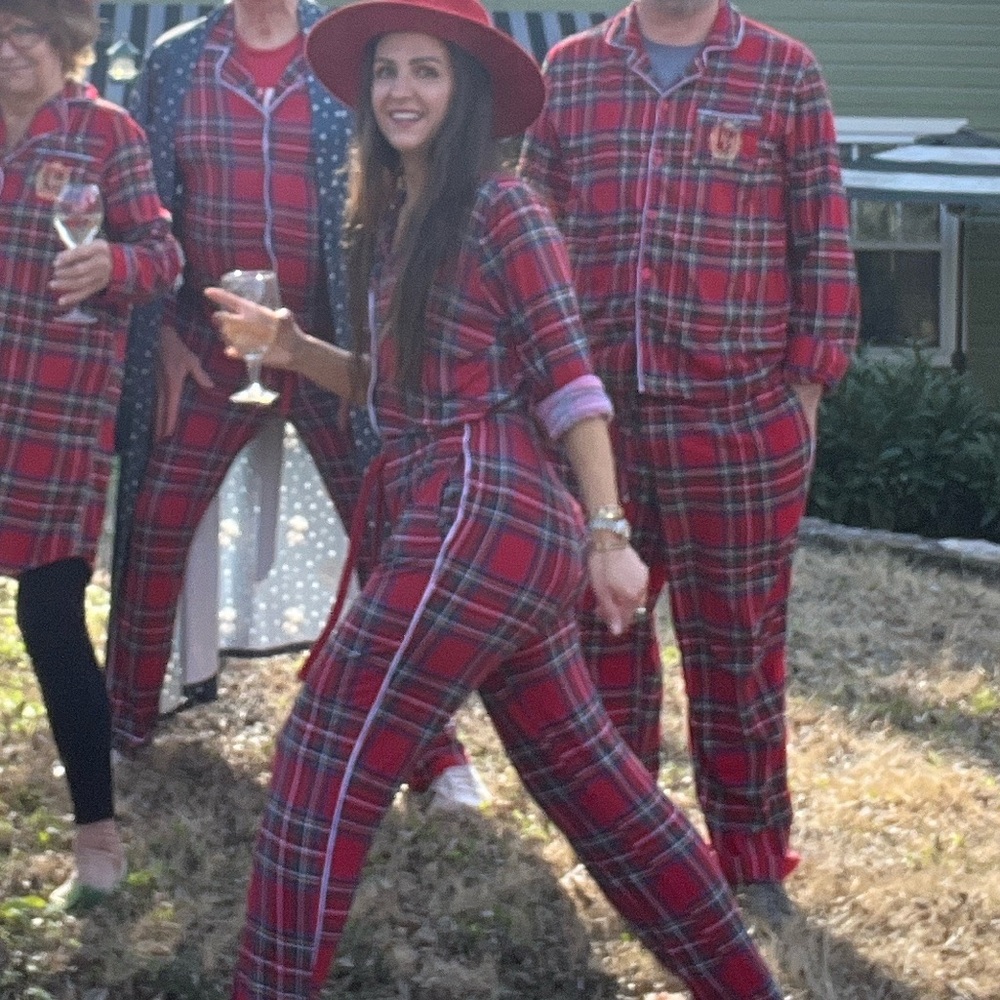 Posh Peanut Vintage Red Tartan Pajama Set - Picture 3 of 5